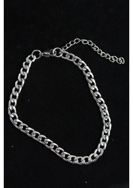 Bfs 316L Çelik Klasik Model Gümüş Renk Erkek Bileklik