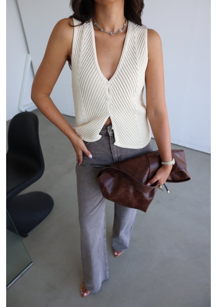 V Yaka Selanik Örgü Yelek fiyatları