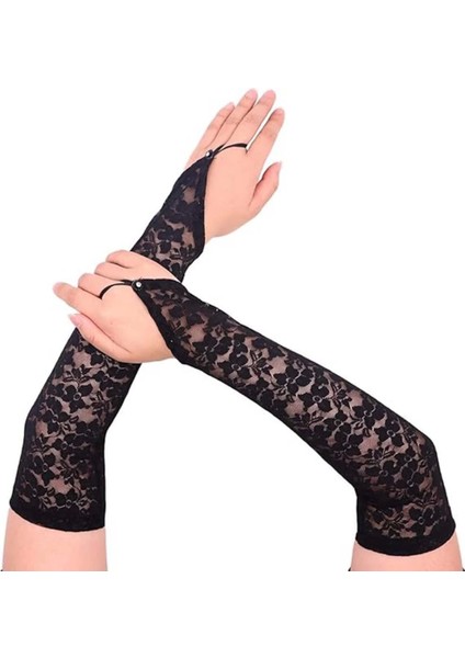 Bfs Parmak Askılı Zarif Gece Şıklığı Dantel Eldiven 40 cm fiyatları