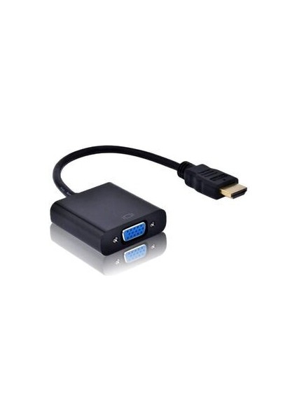 HDMI'den VGA'ya Kablo Siyah Tablet, Projeksiyon ve Notebooklar için Yüksek Performans