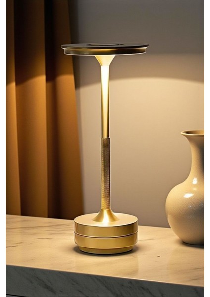 Toronto Dekoratif Şarjlı LED Dokunmatik & Dimmer Ayarlı Masa Lambası (3 Işık Modu)