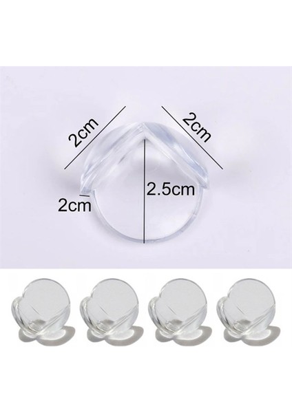 Bebek Çocuk Yumuşak ve Esnek Dairesel Şeffaf Yapışkanlı Güvenlik Köşe Koruyucu (4 Adet) (5224) fırsatları