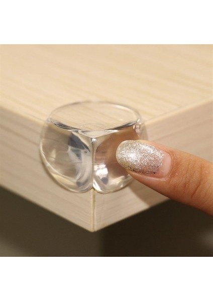 Bebek Çocuk Yumuşak ve Esnek Dairesel Şeffaf Yapışkanlı Güvenlik Köşe Koruyucu (4 Adet) (5224) indirimleri