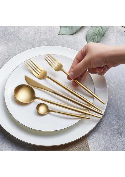 Jüpiter Matte Kaşık Çatal Bıçak Takımı 60 Parça