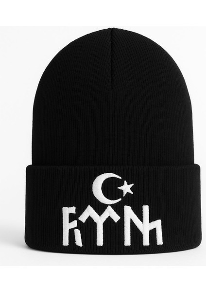 Göktürkçe “türk” Yazılı Unisex Bere Şapka