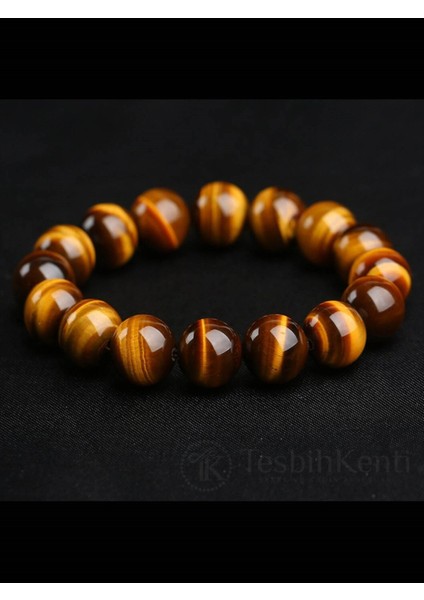 İri Taneli Kaplan Gözü Doğal Taş Bileklik modelleri