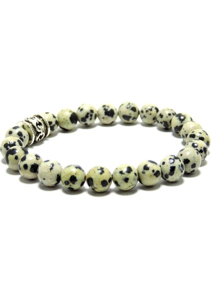 Siyah Nokta Jasper Taşı Bileklik