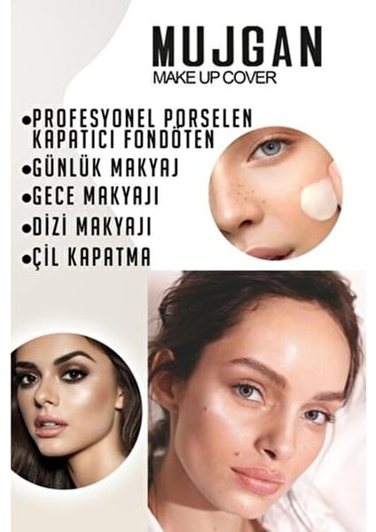 Make Up Cover Porselen Fondöten SPF30 90 ml Tam Kapatıcı Akne ve Pigmentasyon İçin fiyatları