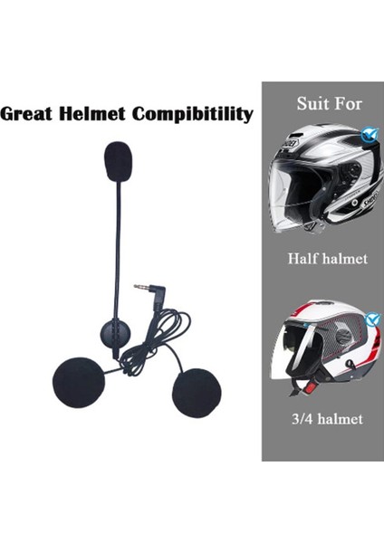 Bfs Jack Girişli 3.5mm Intercom Kulaklığı BT31,BT22,BT35 Uyumlu Motorsiklet Kask Yedek Mikrofon modelleri
