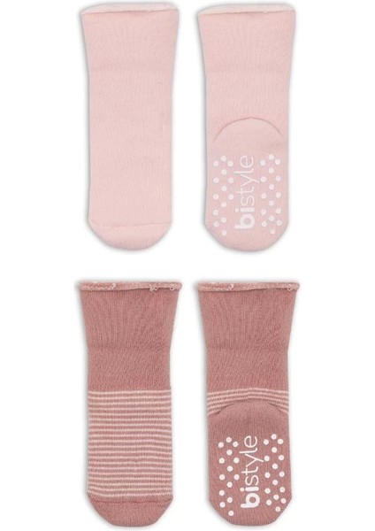 Bfs Bistyle Çemberli Kaymaz Havlu Soket Çorap 2'li BS10503 Pudra Pembe modelleri