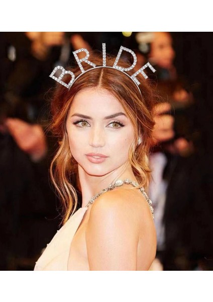 Bfs Mega Boy Kristal Taşlı Gümüş Bride Taç Gelin Tacı 20X21 cm fiyatları