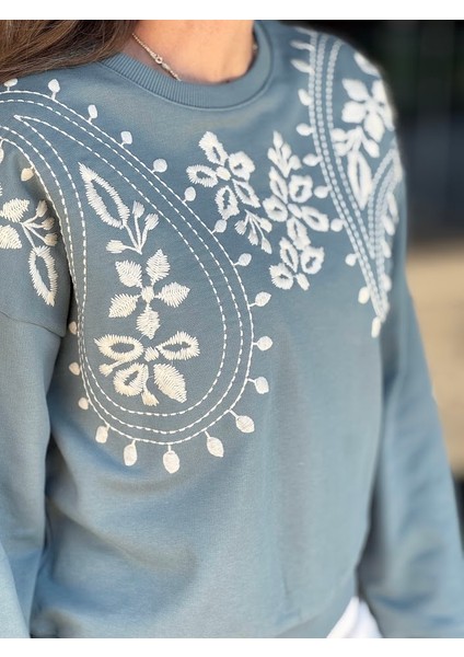 Nakışlı Midi Boy Sweatshirt modelleri