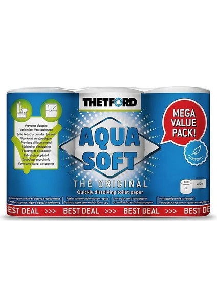 Aqua Soft Tuvalet Kağıdı 6'lı Paket
