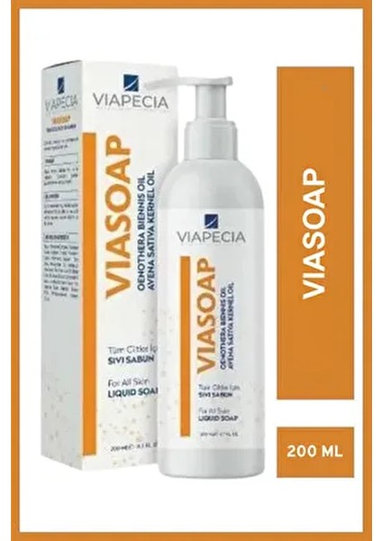 Viasoap Sıvı Sabun 200 ml Tüm Ciltler için Yumuşak Koku ve Nemlendirici Özellik fiyatları