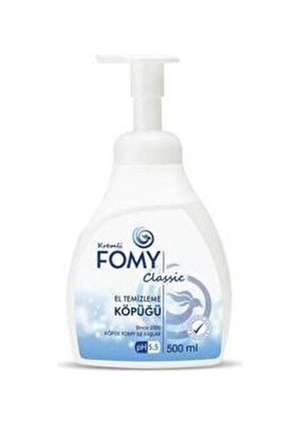 Classic Köpük Sabun 500 ml pH 5.5 Ciltle Uyumlu Kremsi El Temizleme Köpüğü
