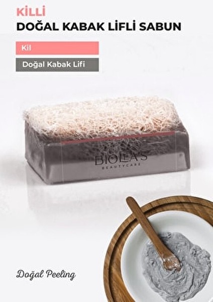 Biolea Doğal Kabak Lifli Killi Sabun 110 gr Akne ve Siyah Nokta Önleyici Tüm Cilt Tipleri için fırsatları