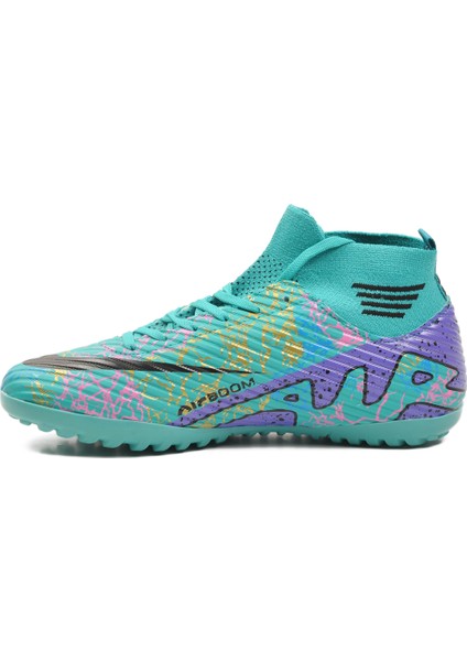 Turkuaz Mor Çoraplı Erkek Halı Saha Ayakkabısı Air 565 M fiyatları