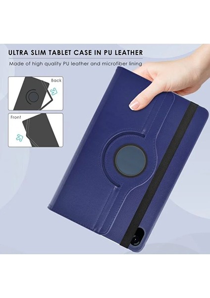 Honor Pad X8A 11 Inç Kılıf 360° Dönebilen Uyku Modlu Standlı Pu Deri Tablet Kapaklı Kılıf