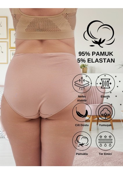 Kadın Battal Külot - 3 Adet Ten - 10XL modelleri