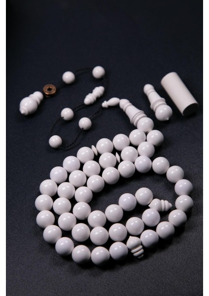 Beyaz Özel Işçilik 45 Taneli Eski Fransız Galalit Tesbih fiyatları