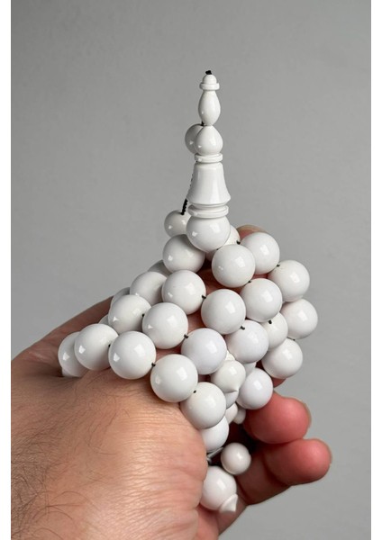 Beyaz Özel Işçilik 45 Taneli Eski Fransız Galalit Tesbih fırsatları