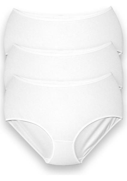 Kadın Extra Battal Külot - 3 Adet Beyaz - 10XL