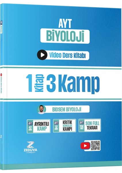Biosem Ayt Biyoloji 1 Kitap 3 Kamp Video Ders Kitabı
