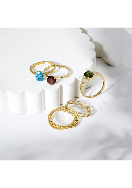 14 Ayar Altın Çapraz Geçişli Yüzük modelleri