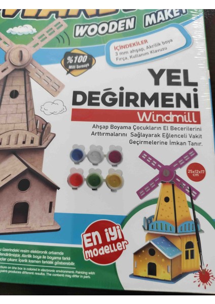 Giftatölye Ahşap Maketim Yel Değirmeni modelleri