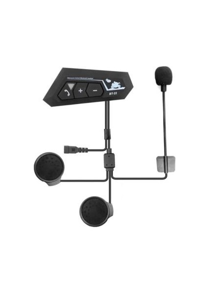 BT22 Kask Kulaklık Bluetooth Motosiklet Kulaklık 5.0 Bluetooth Interkom Motorsiklet Kulaklık