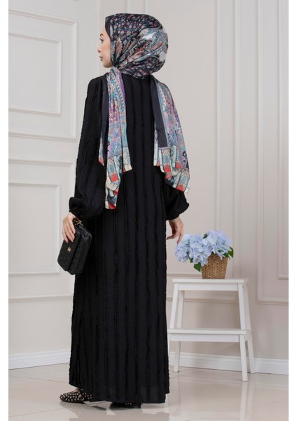 Fırfır Detaylı Rüya Elbise-Siyah indirimleri