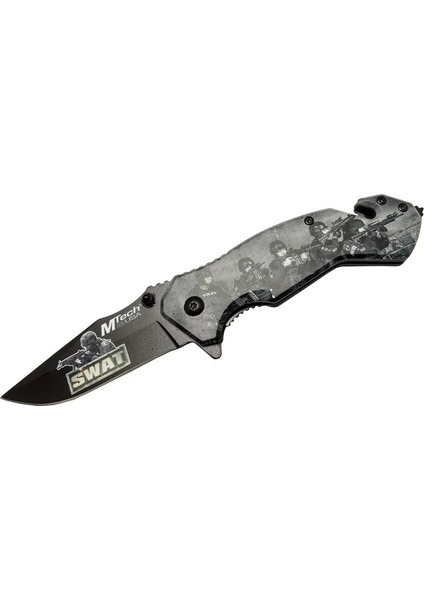 4 23 6 Swat Kurtarma / Kamp Çakı 20CM - Yarı Otomatik, Cam Kırma ve Ip Kesme Aparatlı