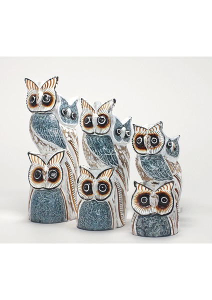 Bfs Ahşap 3'lü Baykuş Seti 3okas-18