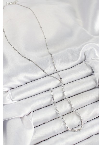 Bfs Pirinç Zirkon Taşlı Model Gümüş Renk Y Kolye fiyatları