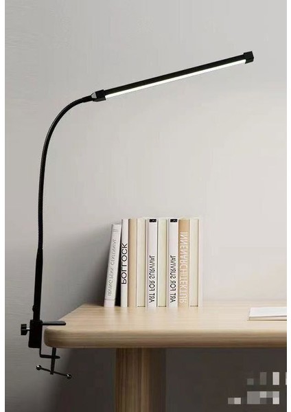 LED Masa Lambası Ev Ofis Için Kısılabilir Klipsli Işık 3 Mod Parlaklık Uzun Esnek 3000K-6000K