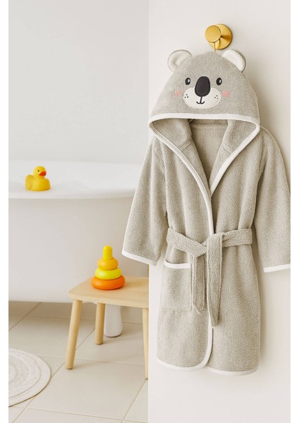 Kapşonlu Hayvan Desenli Çocuk Banyo Deniz Plaj Bornozu %100 Pamuklu fiyatları