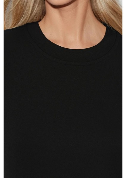Kadın Modal Touch Basic Sweatshirt Siyah indirimleri