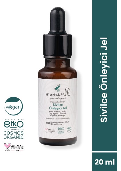 Organik ve Akne Karşıtı Serum | Gözenek Sıkılaştırıcı & Leke Karşıtı Bakım | 20 ml