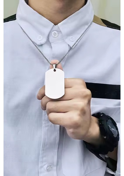 Kişiye Özel Asker Künyesi İsim Yazılı Erkek Çelik Kolye eck04y modelleri