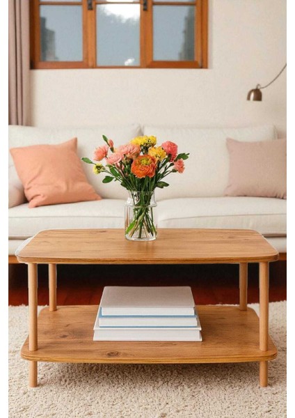 Çevir Kur Orta Sehpa Dikdörtgen Atlantik Çam Desenli Ahşap Ayaklı fırsatları