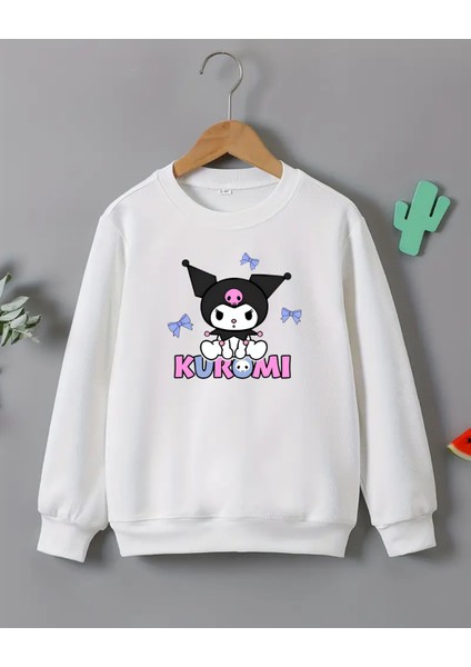Kız Çocukları Için Kuromi Baskılı Uzun Kollu T-Shirt