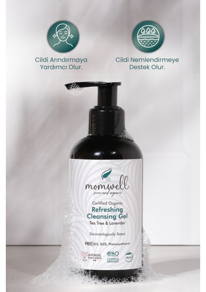 Organik Yüz Temizleme Jeli | Ferahlatıcı & Sebum Dengeli Bakım | 200 ml modelleri