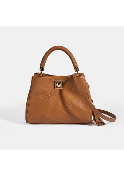 Kadın Kahve Püskül Aksesuarlı Deri El Çantası fiyatları