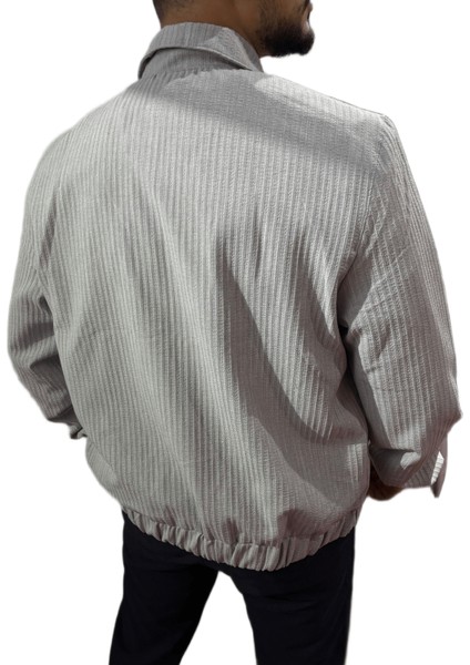 Erkek Keten Ceket Cepli Gri modelleri