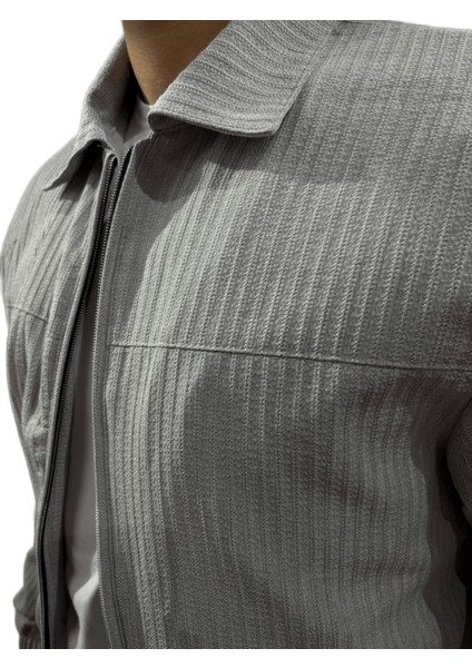 Erkek Keten Ceket Cepli Gri fırsatları