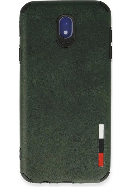 Bfs Samsung Galaxy J7 Pro / J730 Kılıf Loop Deri Silikon - Yeşil