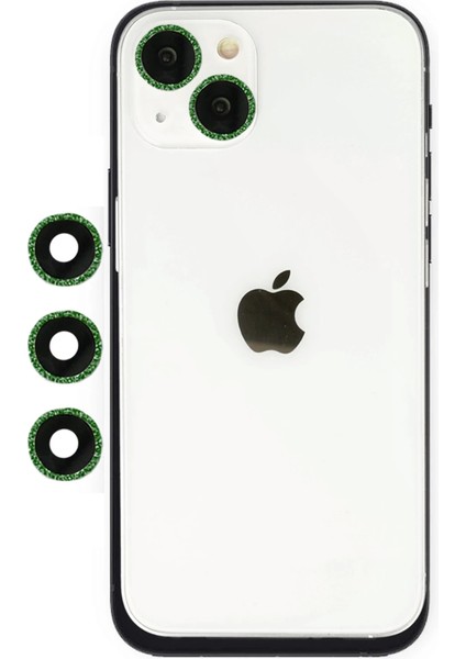 Bfs iPhone 14 Shine Kamera Lens - Yeşil