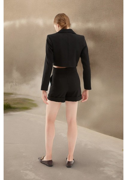 Kruvaze Crop Blazer Ceket fırsatları