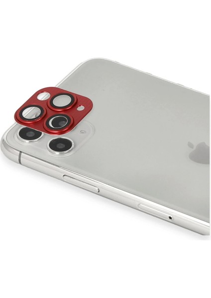 Bfs iPhone 11 Pro Max Pers Alüminyum Kamera Lens - Kırmızı fiyatları