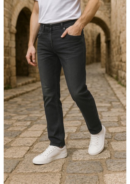 Xcedy Premium Erkek Klasik 5 Cep Yüksek Bel Regularfit Esnek Boru Paça Pantolon